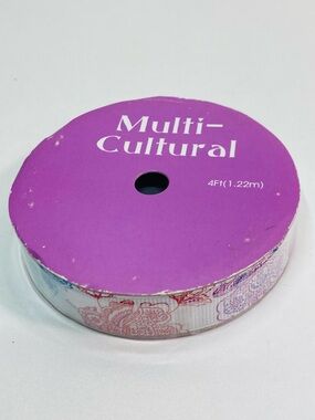 10/$10 or $1 BUNDLE:Multi-Cultural Decorative Ribbon -4 ft